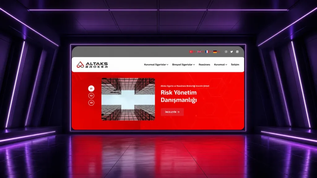 Altaks Broker web sitesi tasarımı