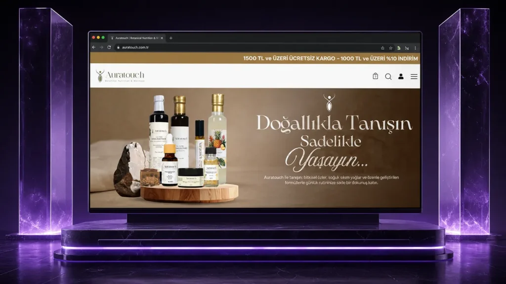 Aura Touch web sitesi tasarımı