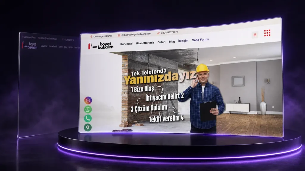 Boyat Bakalım web sitesi tasarımı