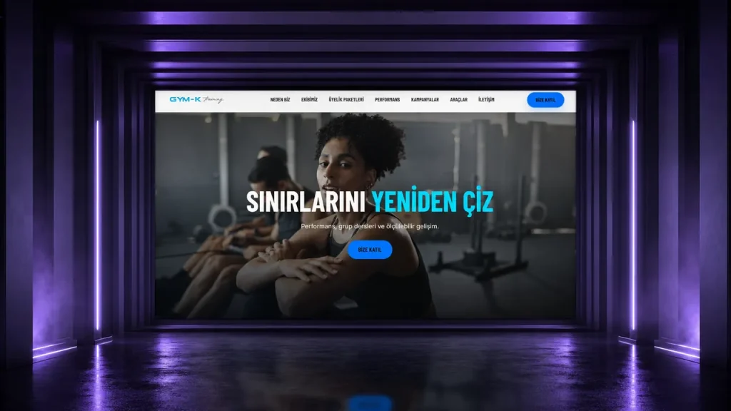 GYMK Training web sitesi tasarımı
