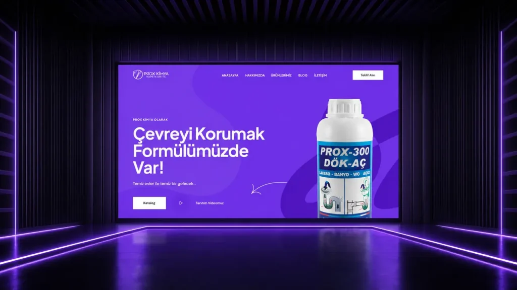 Prox Kimya web sitesi tasarımı