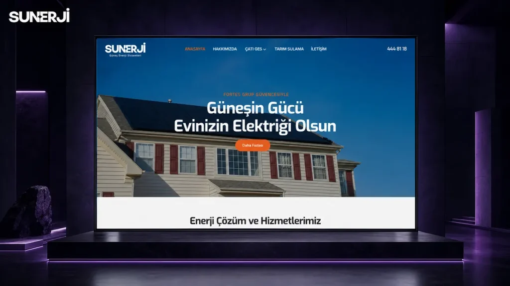 Sunerji web sitesi tasarımı